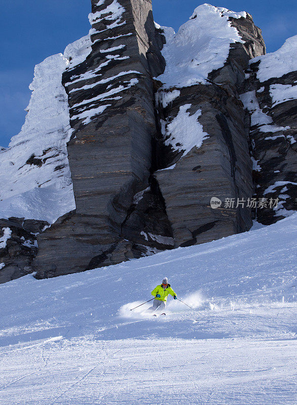 男滑雪者，Treble Cone, Wanaka，新西兰